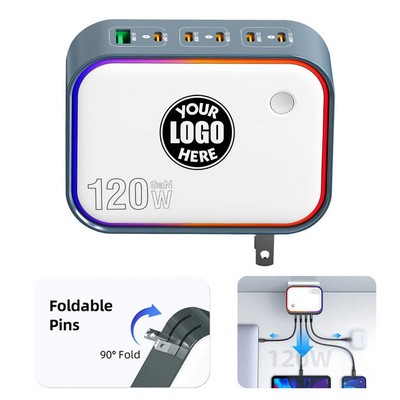 Custom 120W 7-In-1 USB Charging Station