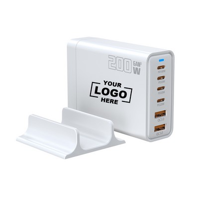200W 6-Port GaN Charger Station